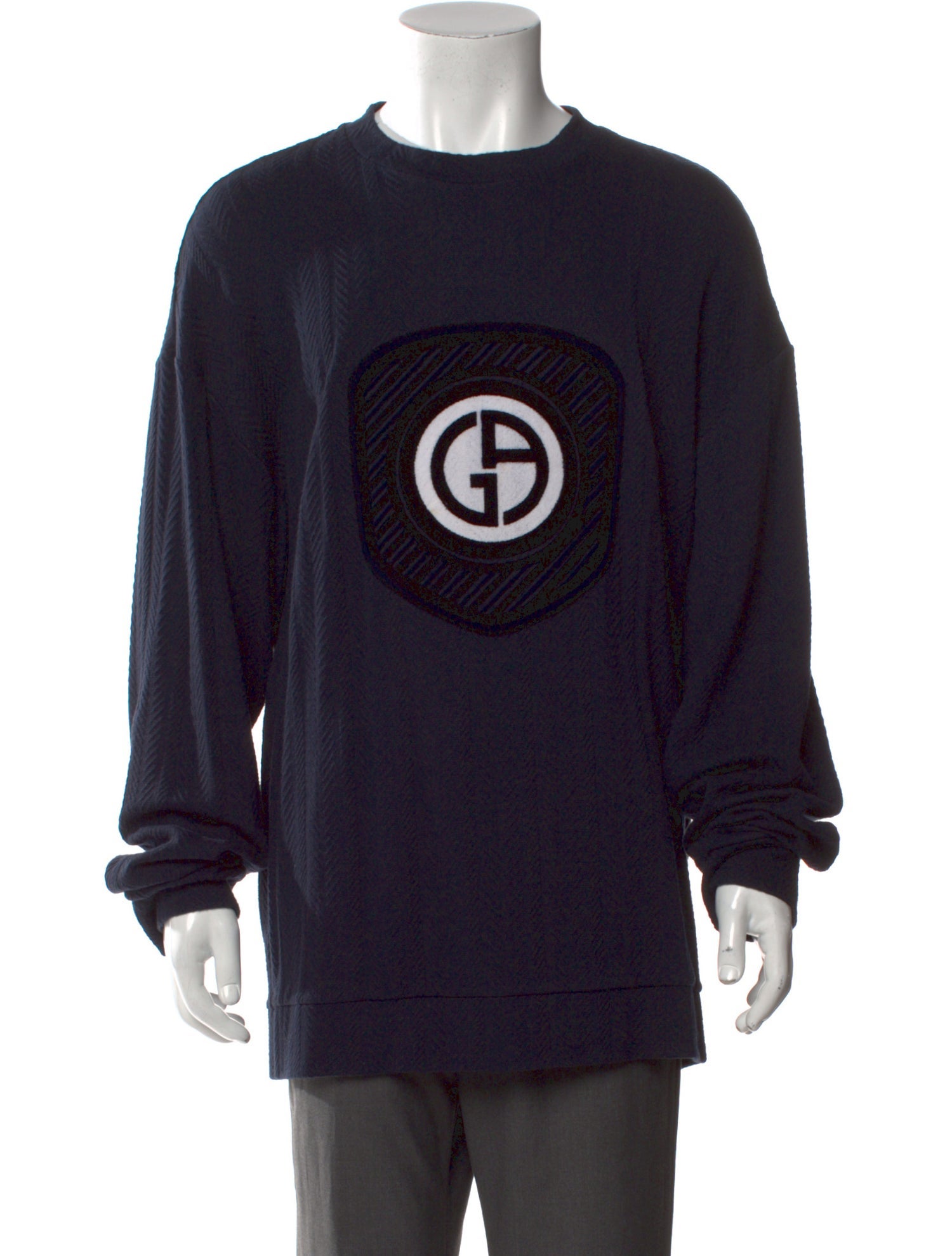 Giorgio Armani Graphic Print Crew Neck Sweatshirt