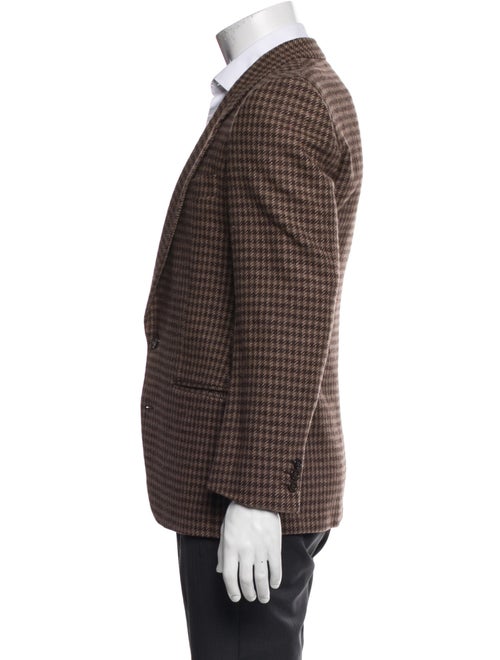 Giorgio Armani Wool Houndstooth Print Blazer