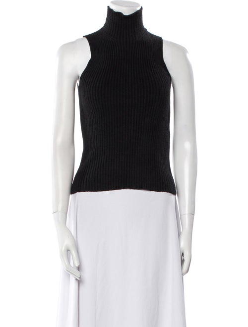 Giorgio Armani Turtleneck Sleeveless Crop Top
