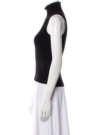 Giorgio Armani Turtleneck Sleeveless Crop Top