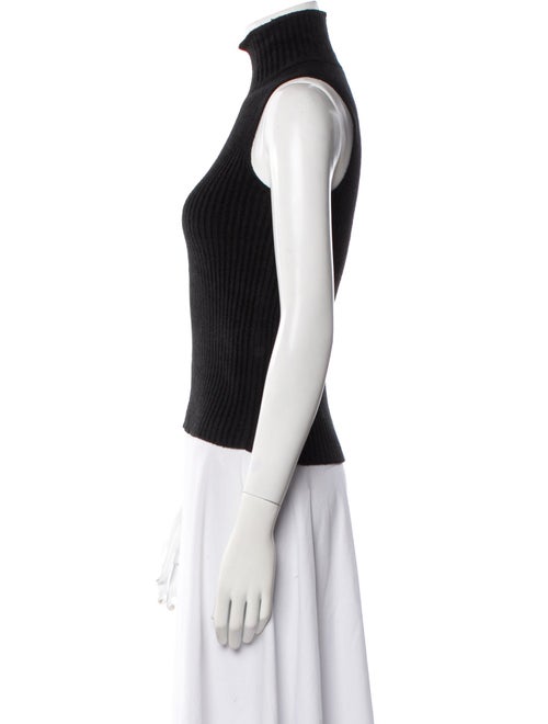 Giorgio Armani Turtleneck Sleeveless Crop Top