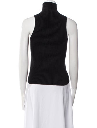 Giorgio Armani Turtleneck Sleeveless Crop Top