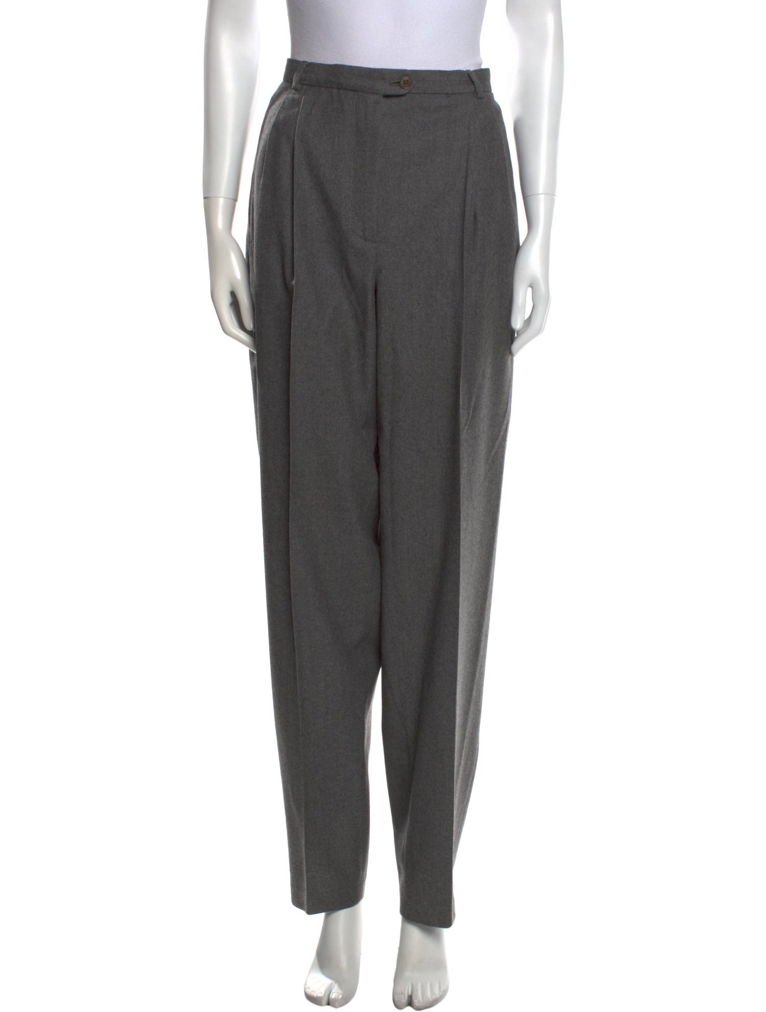 Giorgio Armani Virgin Wool Straight Leg Pants