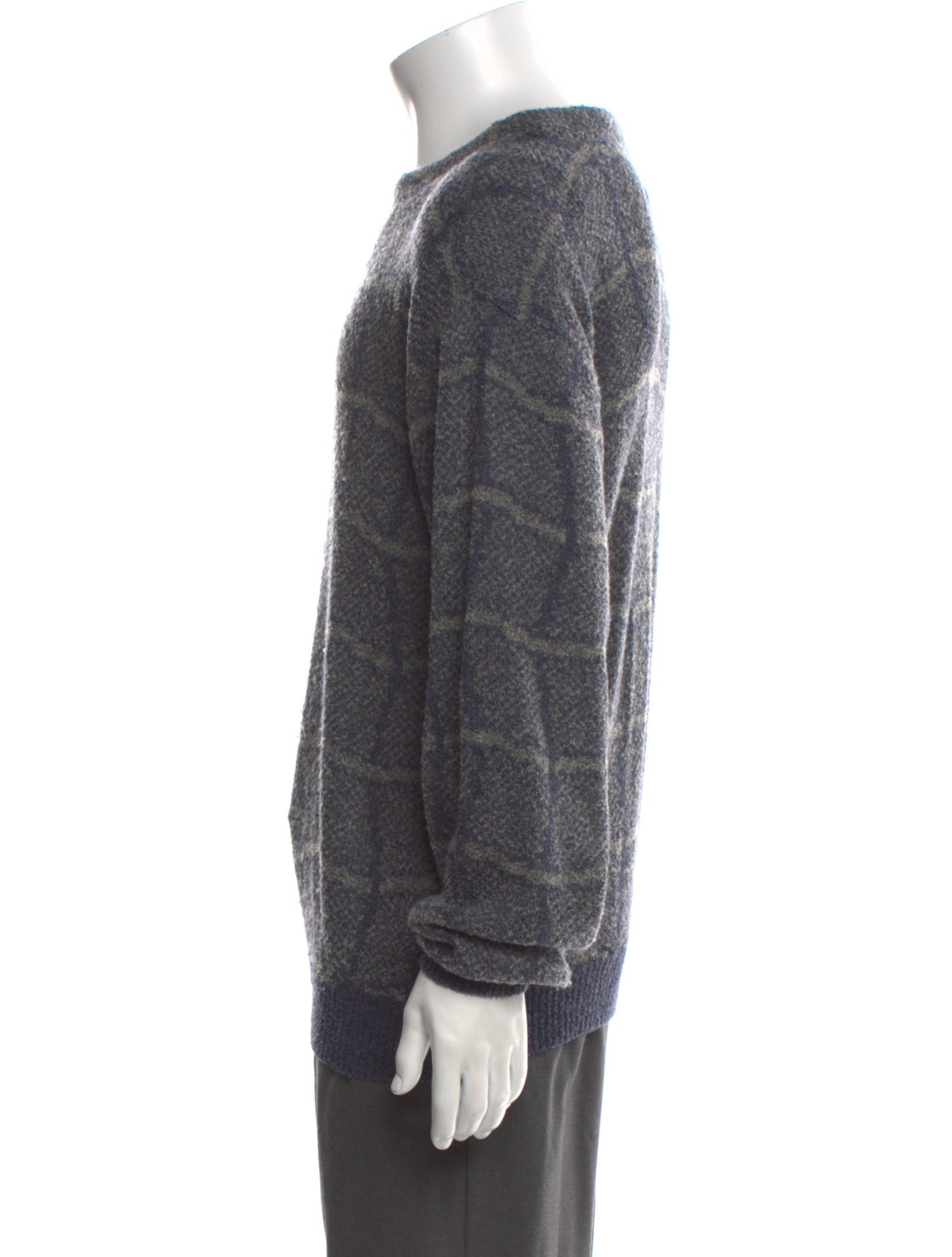 Giorgio Armani Wool Plaid Print Pullover
