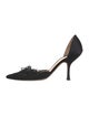 Giorgio Armani Satin Crystal Embellishments D'Orsay Pumps