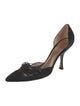 Giorgio Armani Satin Crystal Embellishments D'Orsay Pumps