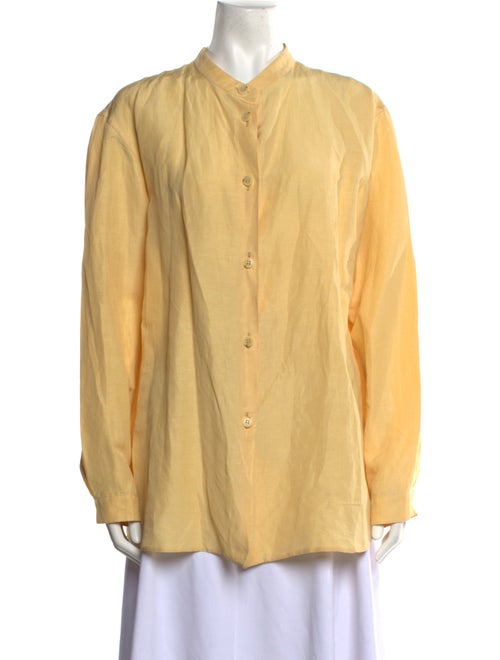 Giorgio Armani Long Sleeve Button-Up Top