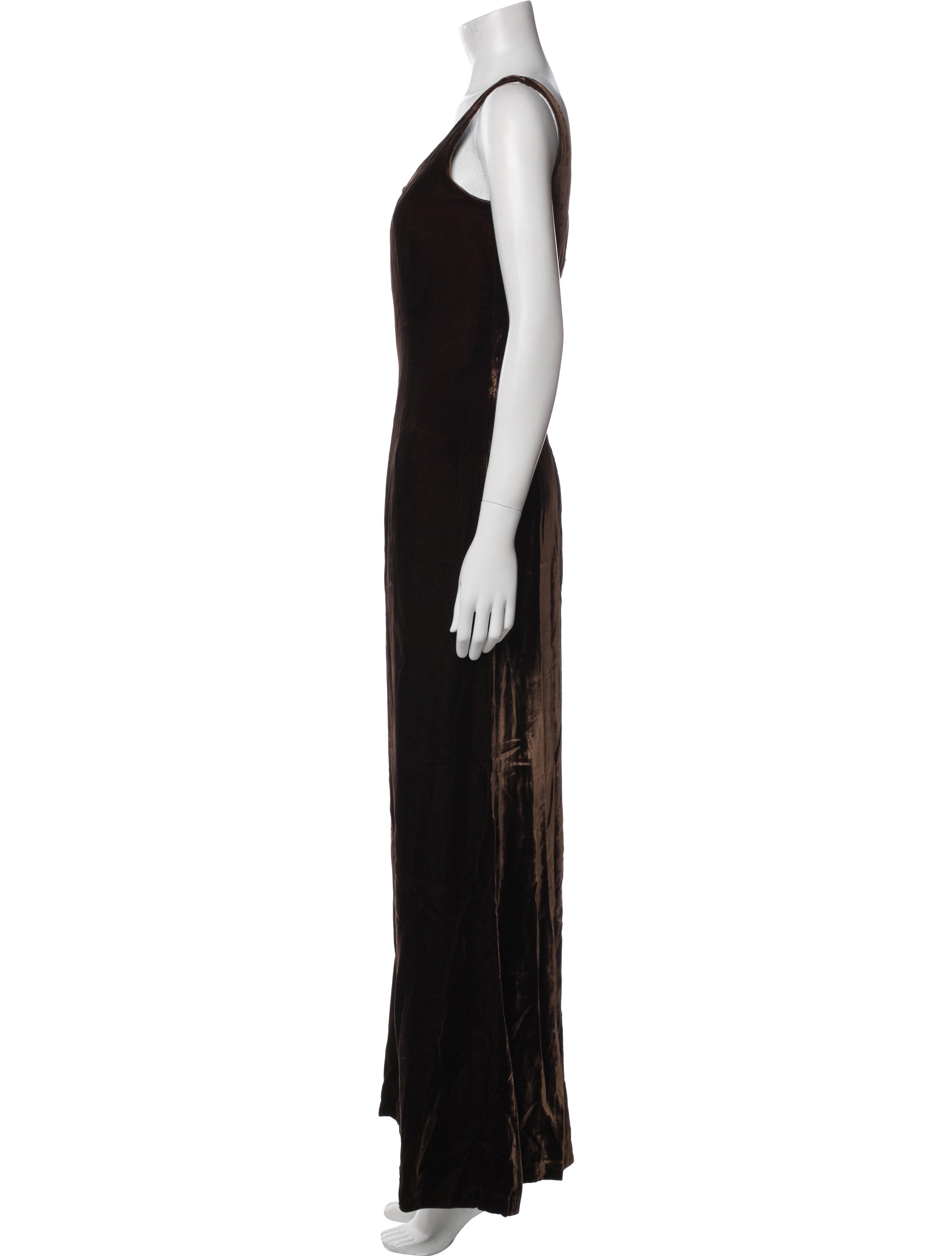 Giorgio Armani Velour Long Dress