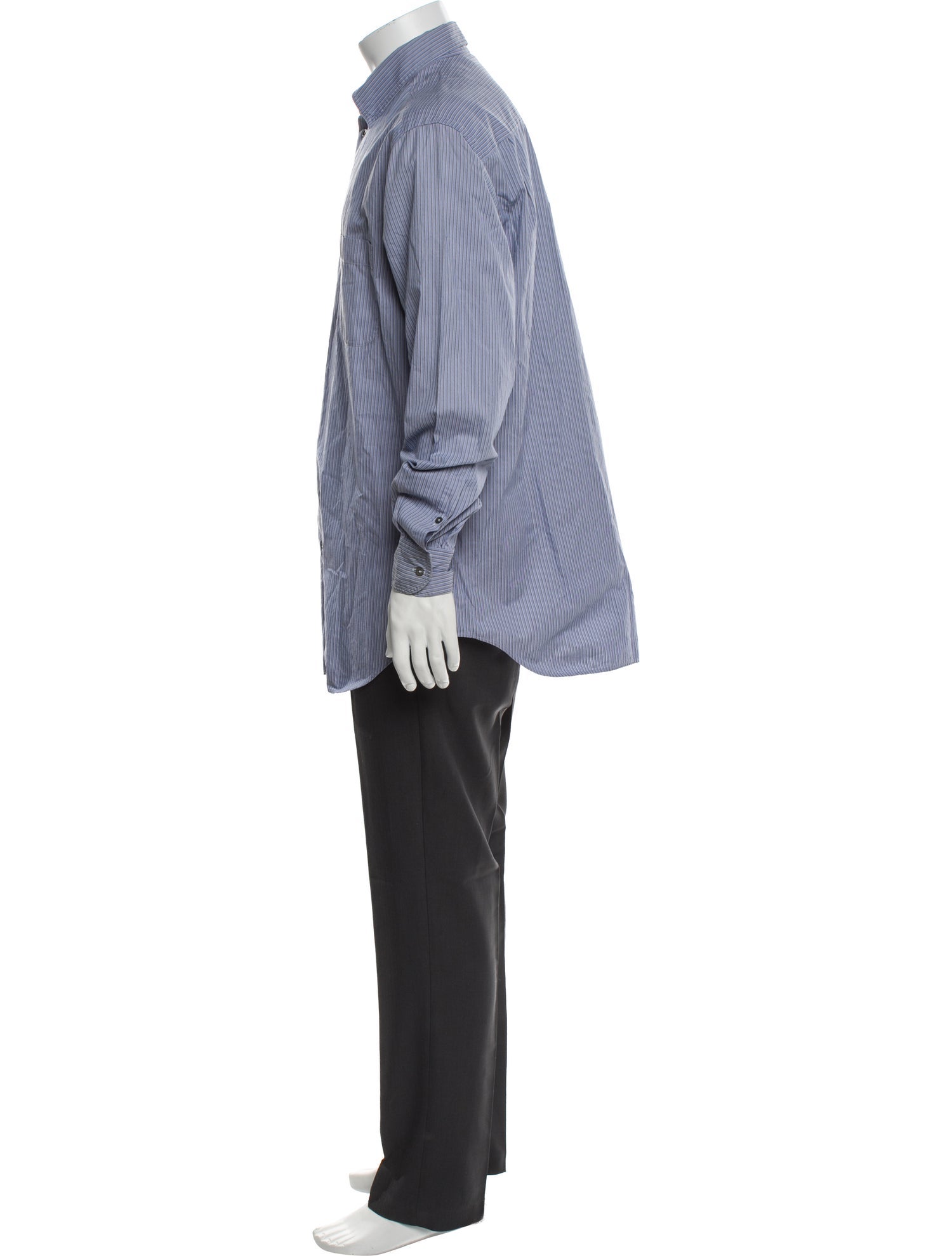 Giorgio Armani Striped Long Sleeve Dress Shirt