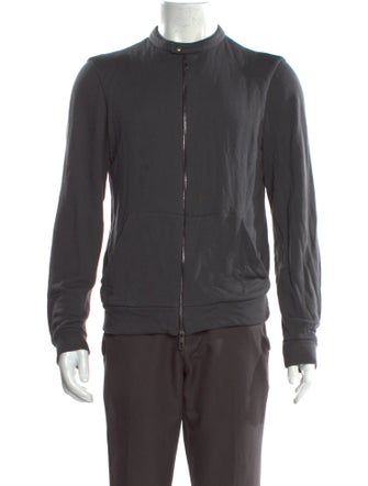 Giorgio Armani Mock Neck Long Sleeve Sweatshirt