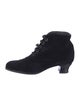 Giorgio Armani Velvet Lace-Up Boots