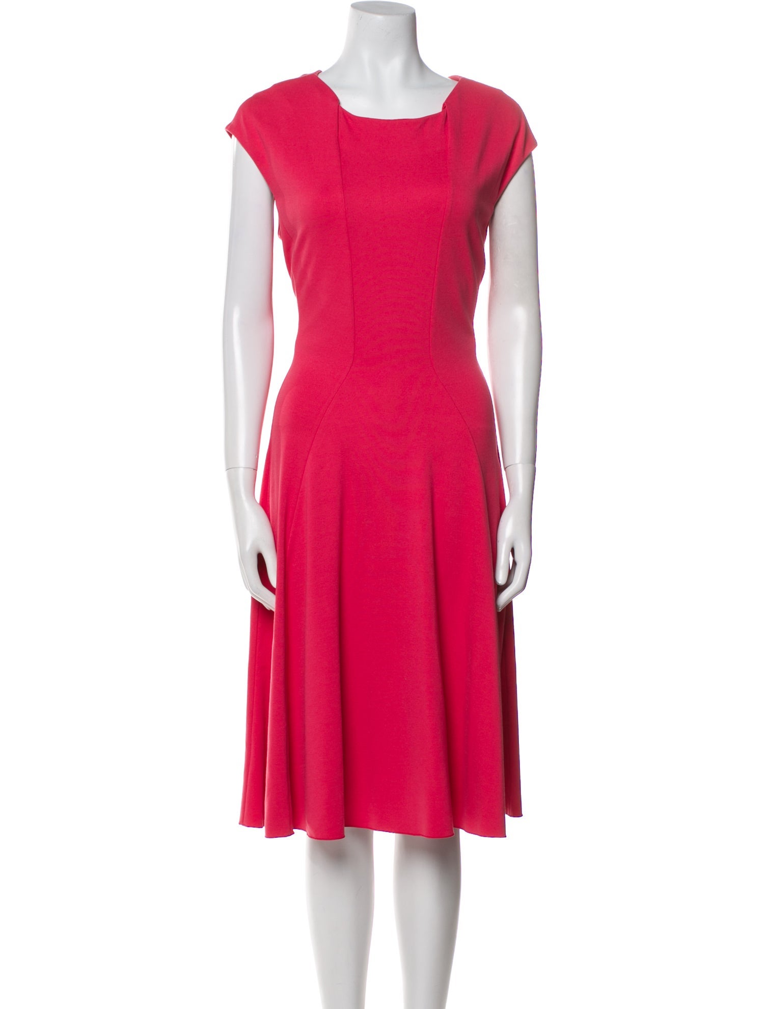 Giorgio Armani Scoop Neck Knee-Length Dress