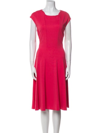 Giorgio Armani Scoop Neck Knee-Length Dress