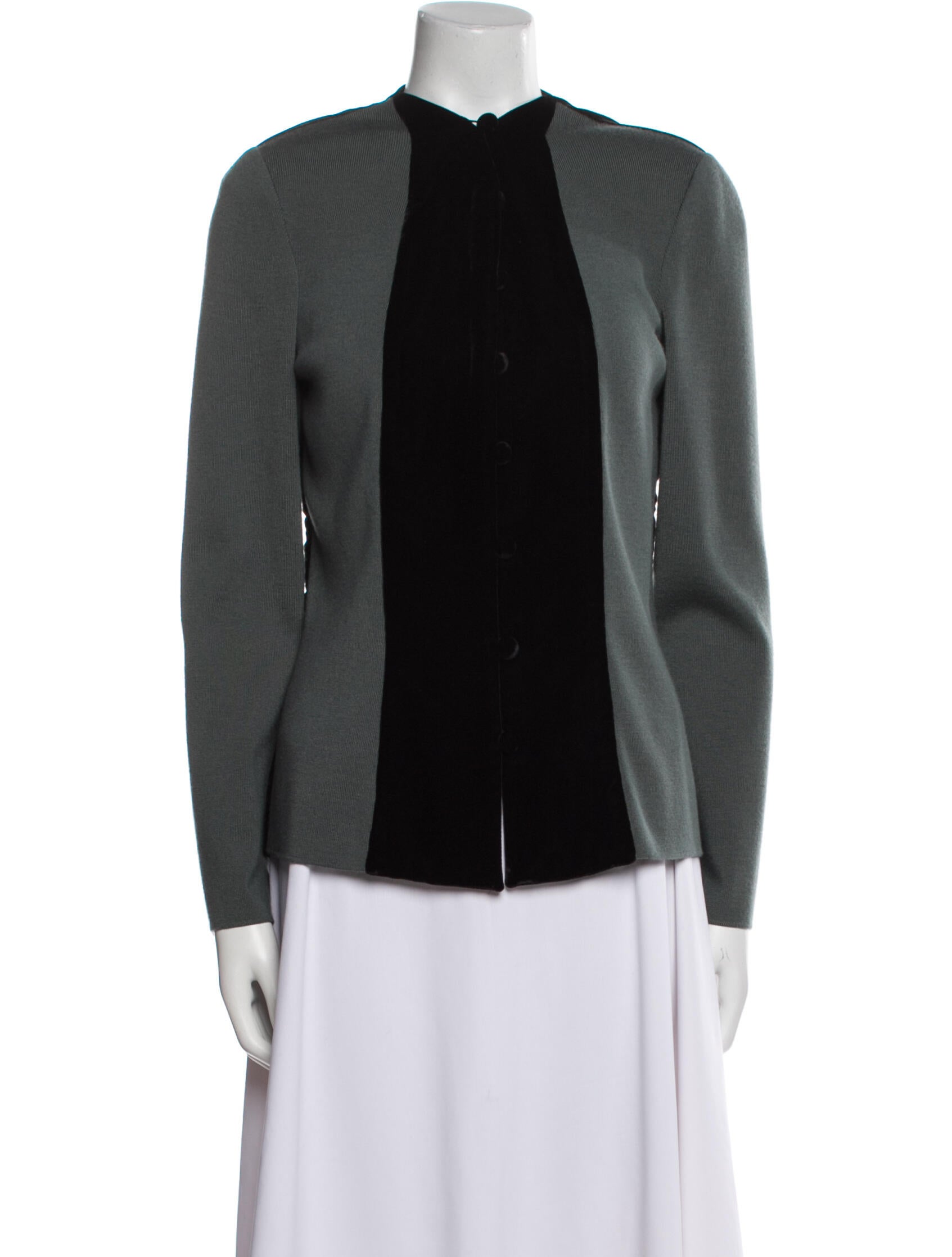 Giorgio Armani Cashmere Colorblock Pattern Jacket