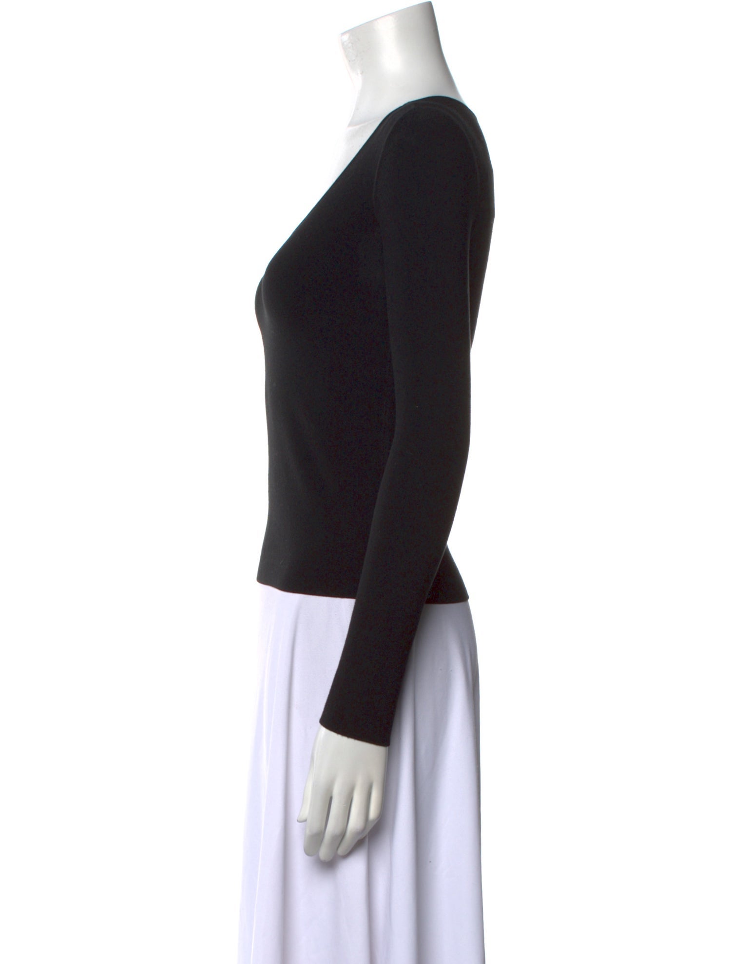 Giorgio Armani Scoop Neck Long Sleeve Top