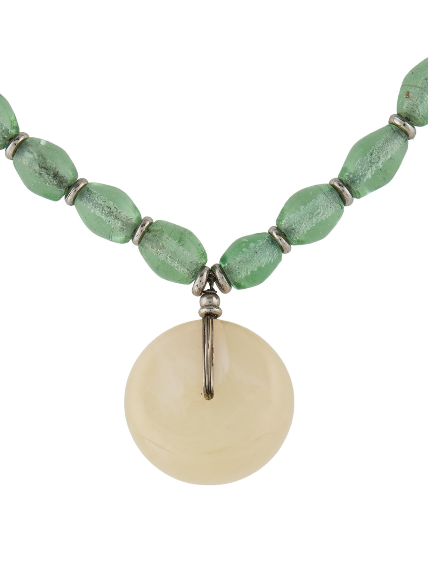 Giorgio Armani Resin,Glass & Bead Pendant Necklace