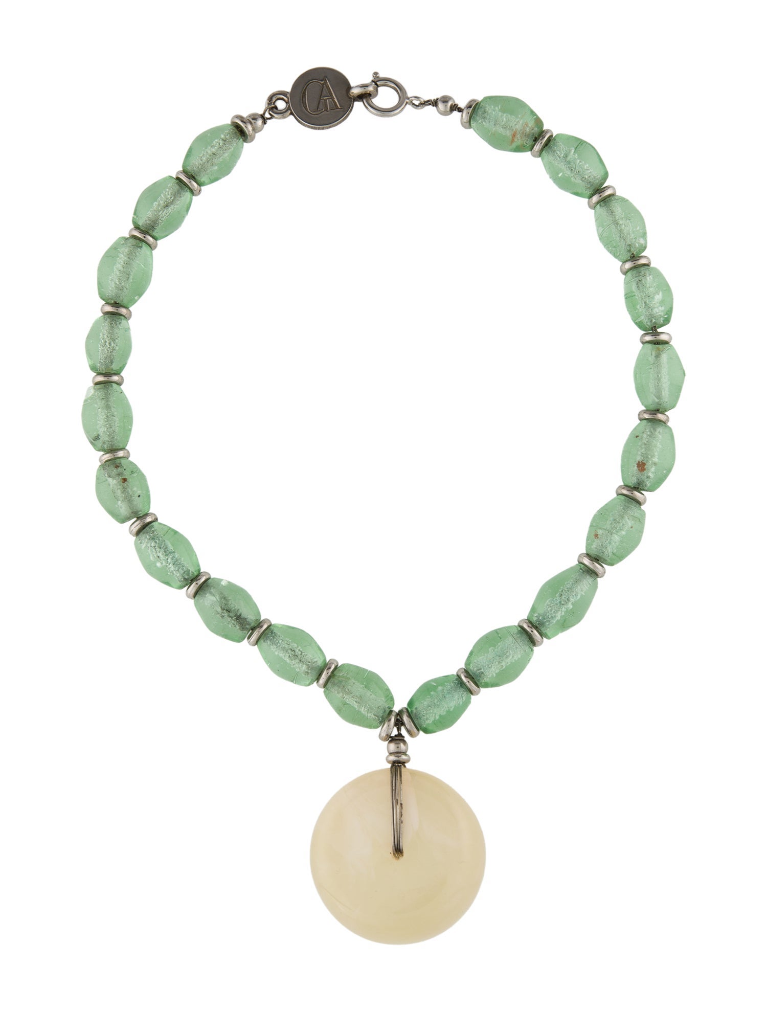 Giorgio Armani Resin,Glass & Bead Pendant Necklace