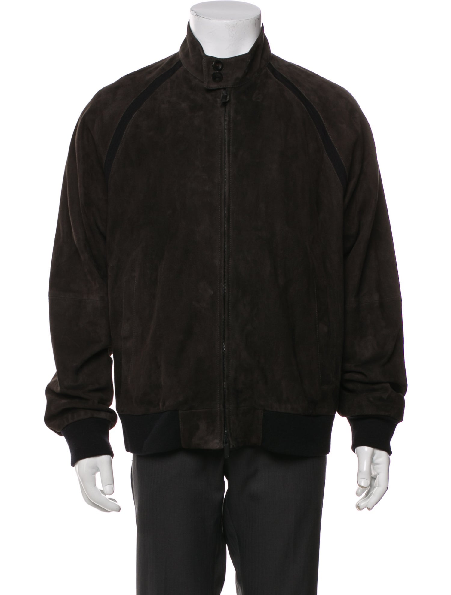 Giorgio Armani Lamb Leather Windbreaker