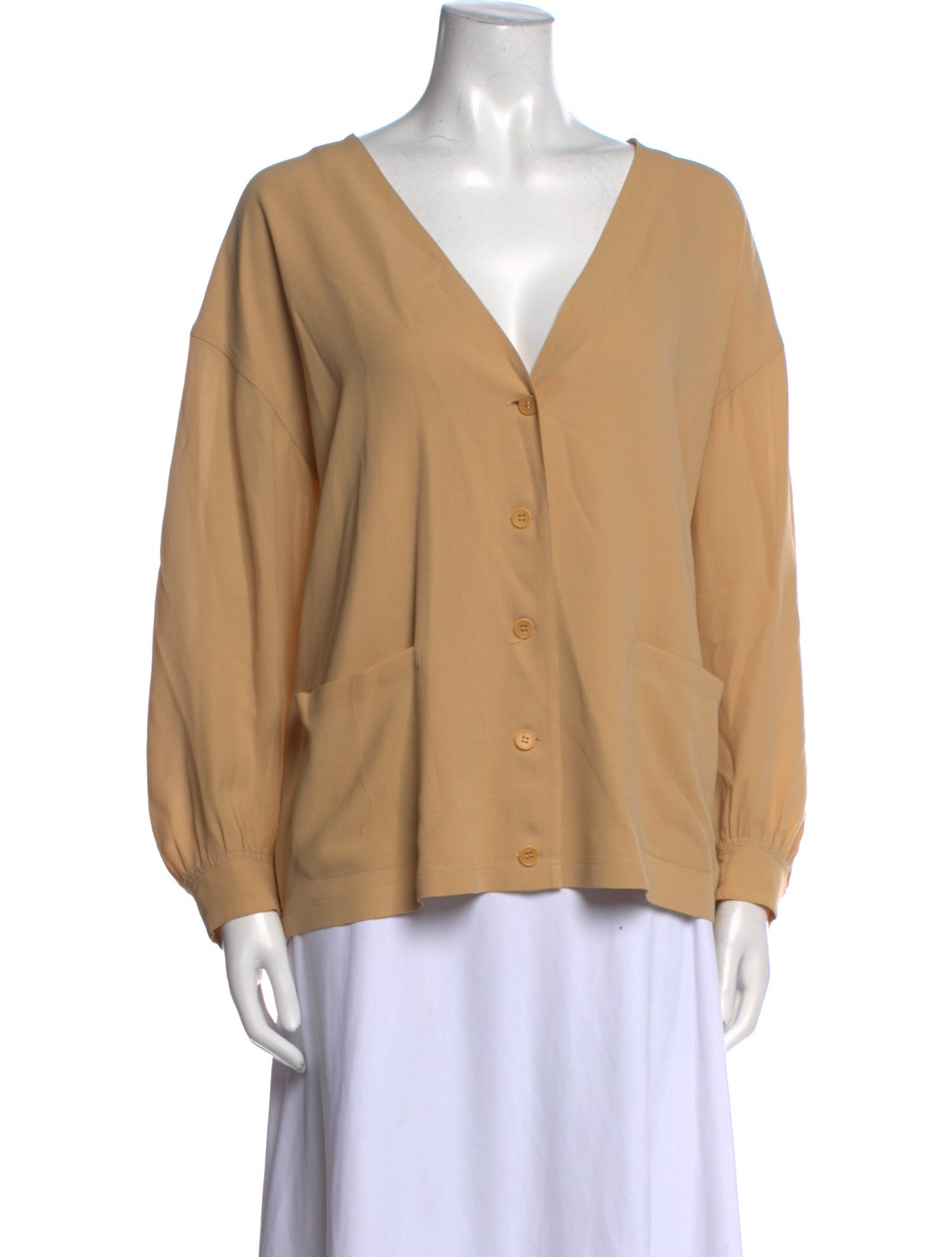 Giorgio Armani Silk V-Neck Blouse