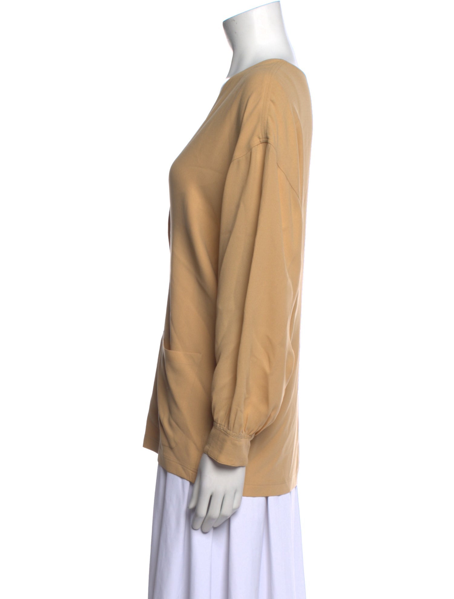 Giorgio Armani Silk V-Neck Blouse