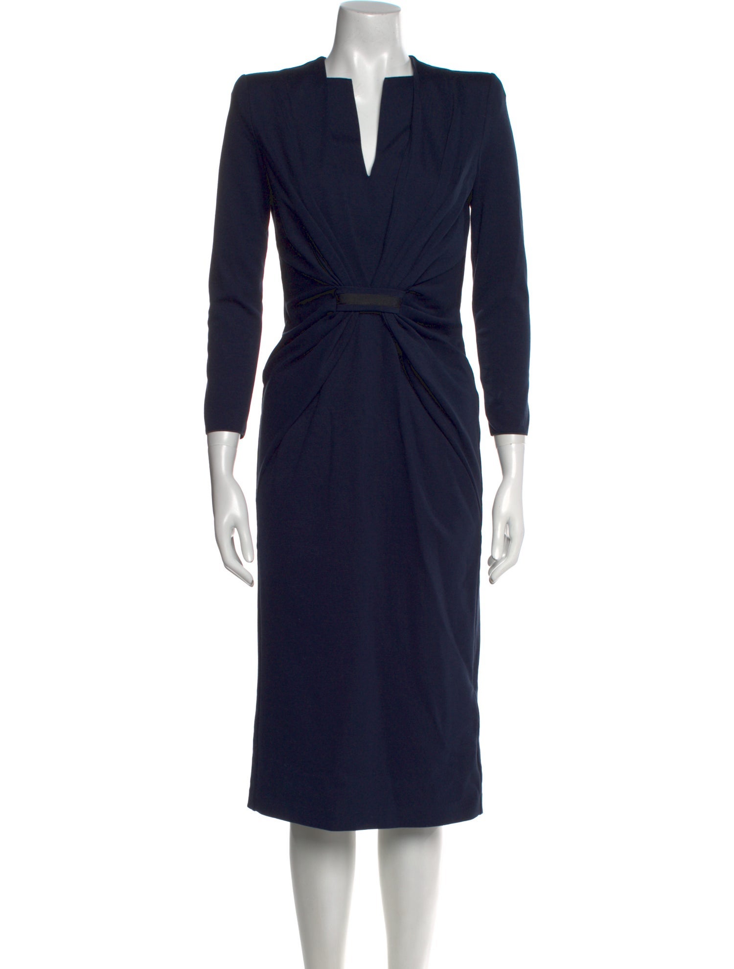 Giorgio Armani V-Neck Midi Length Dress