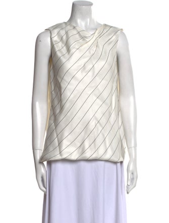 Giorgio Armani Silk Striped Top