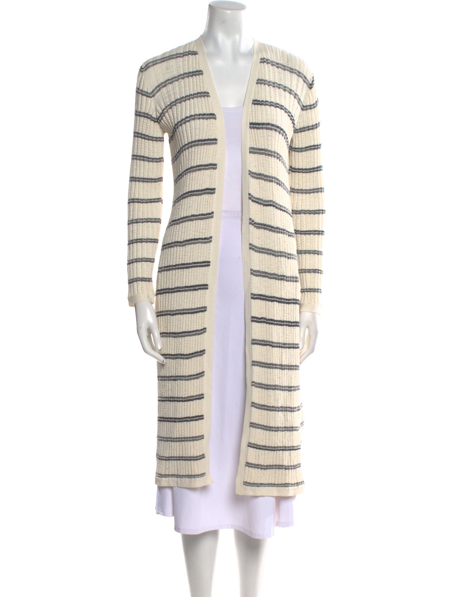 Giorgio Armani Striped Open Front Sweater