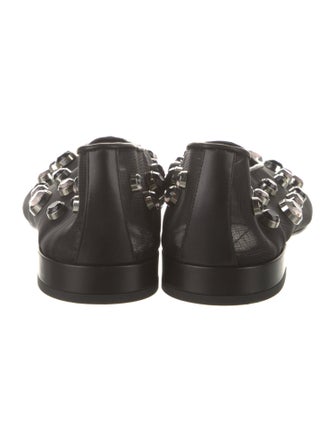 Giorgio Armani Mesh Studded Accents Ballet Flats