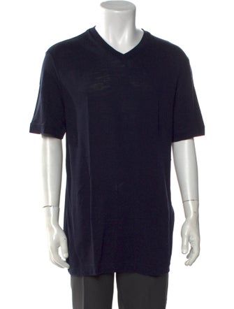 Giorgio Armani Virgin Wool V-Neck T-Shirt