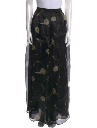Giorgio Armani Floral Print Long Skirt