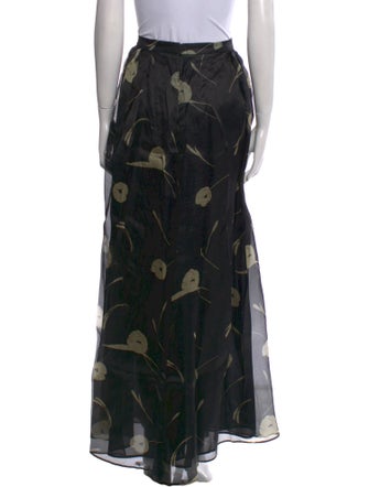 Giorgio Armani Floral Print Long Skirt