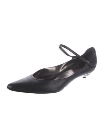 Giorgio Armani Leather Mary Jane Flats