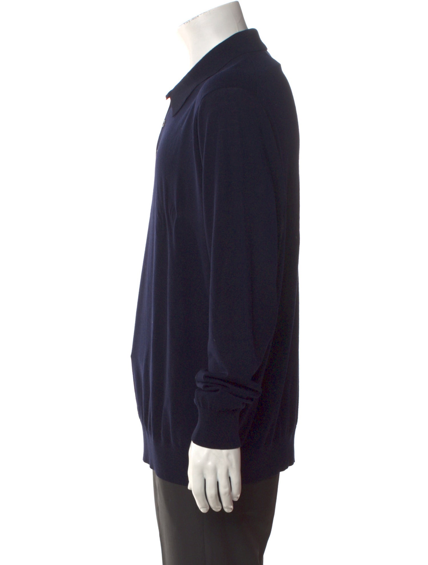 Giorgio Armani Collar Long Sleeve Polo Sweater