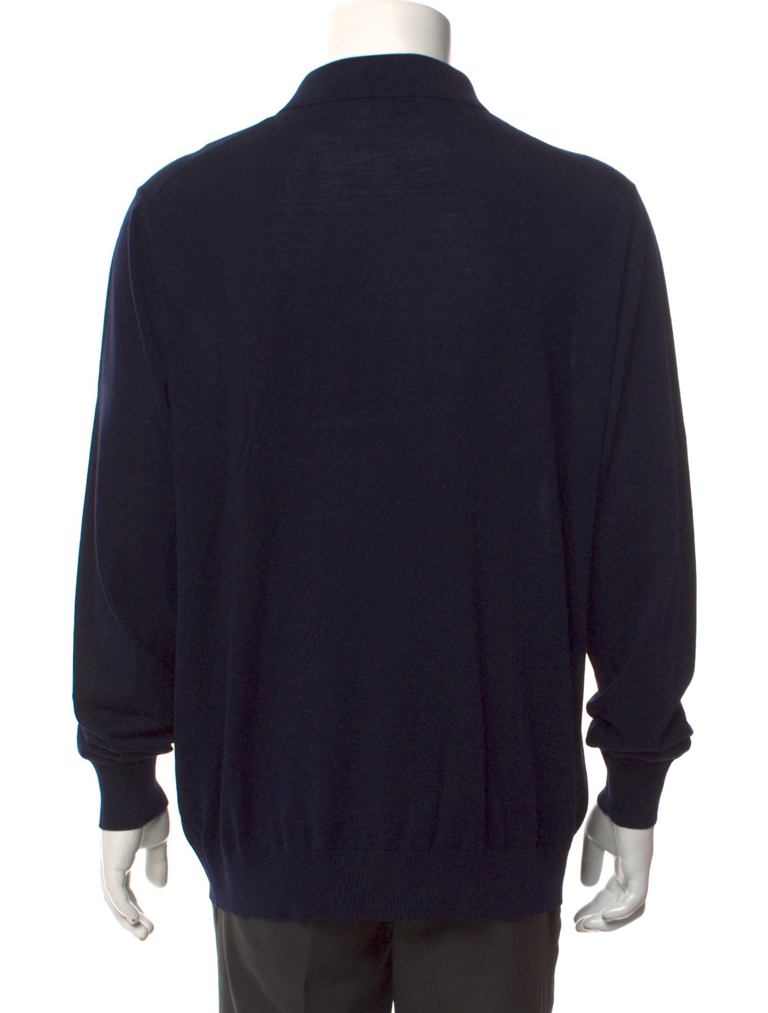 Giorgio Armani Collar Long Sleeve Polo Sweater
