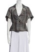Giorgio Armani Linen Plaid Print Jacket