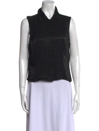 Giorgio Armani Striped Sleeveless Top