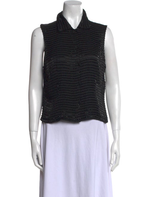 Giorgio Armani Striped Sleeveless Top