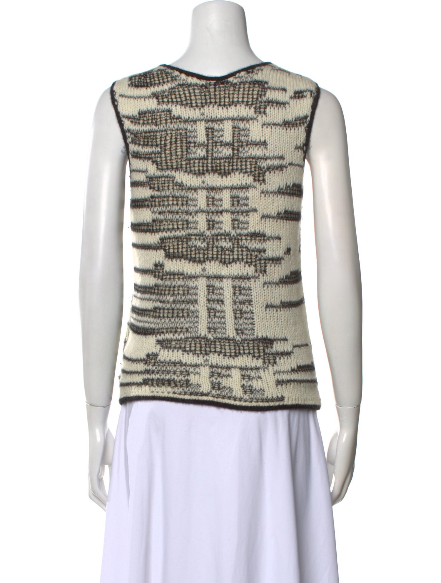 Giorgio Armani Printed Scoop Neck Sweater