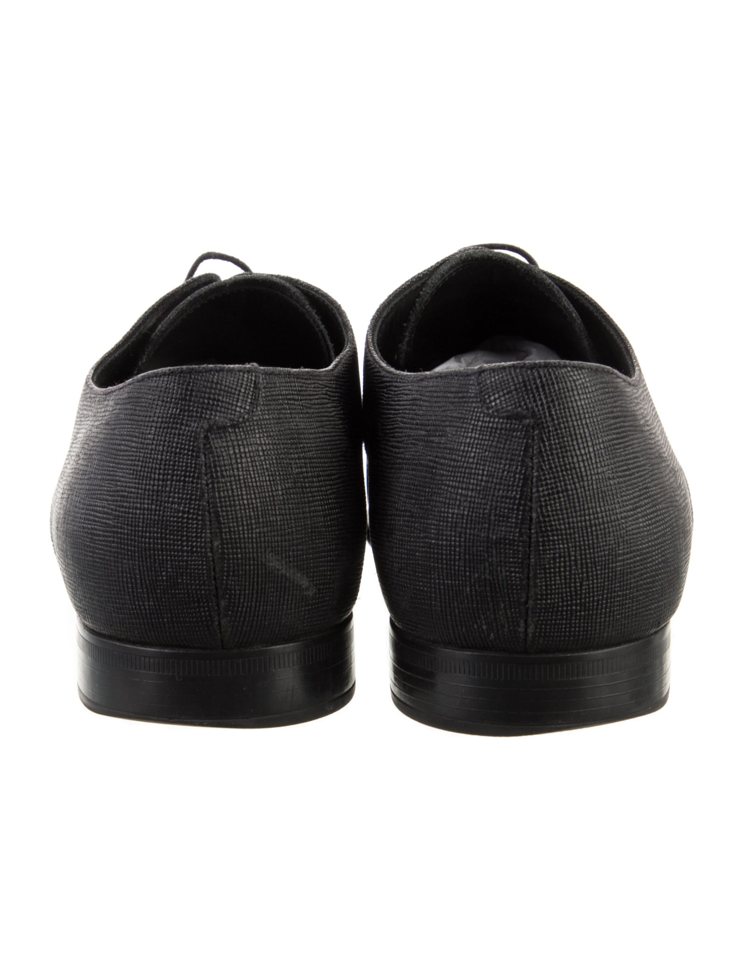 Giorgio Armani Embossed Leather Derby Shoes