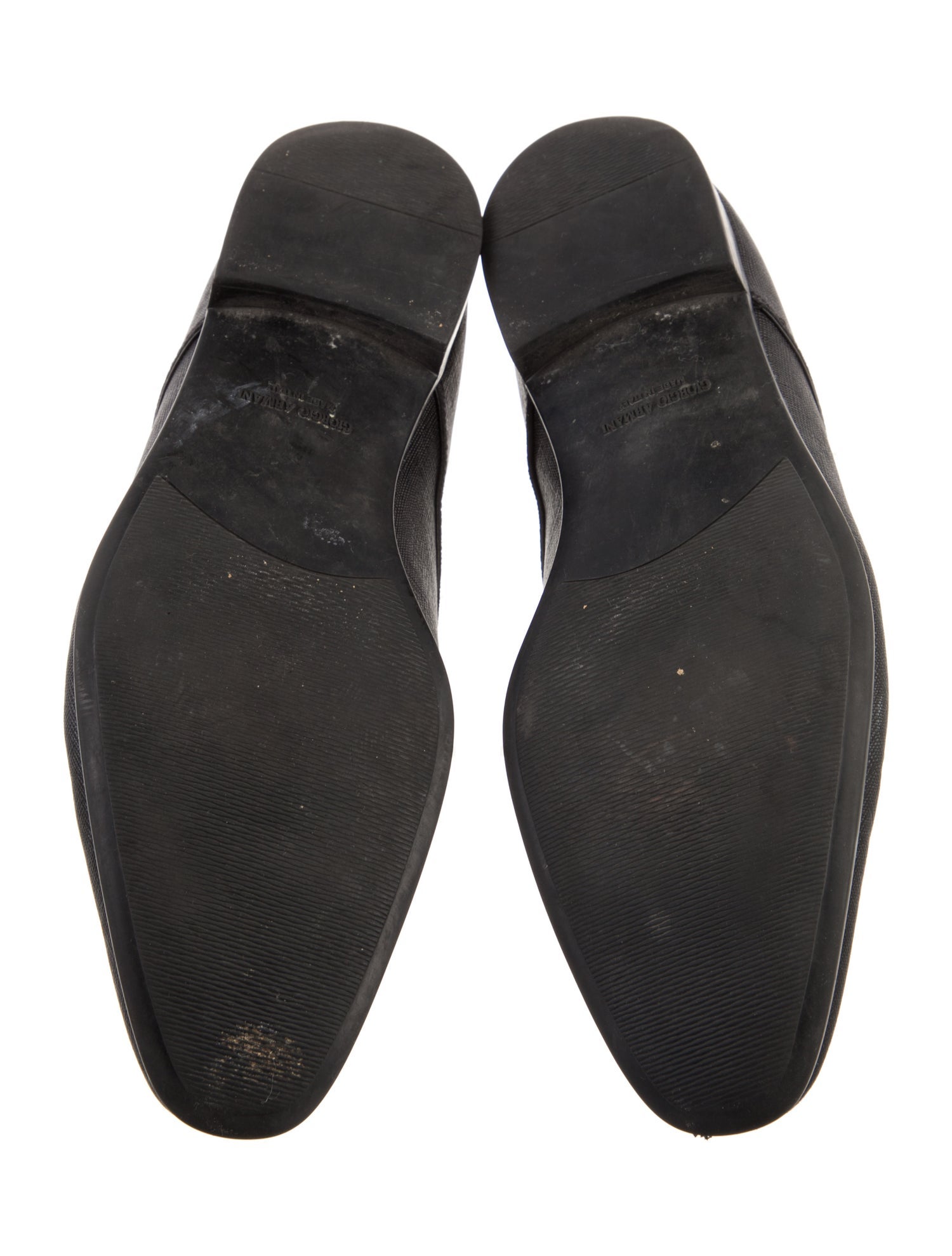 Giorgio Armani Embossed Leather Derby Shoes