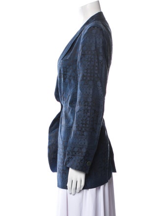 Giorgio Armani Linen Floral Print Jacket