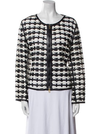 Giorgio Armani Lambskin Printed Evening Jacket
