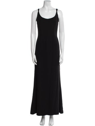 Giorgio Armani Scoop Neck Long Dress
