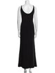 Giorgio Armani Scoop Neck Long Dress