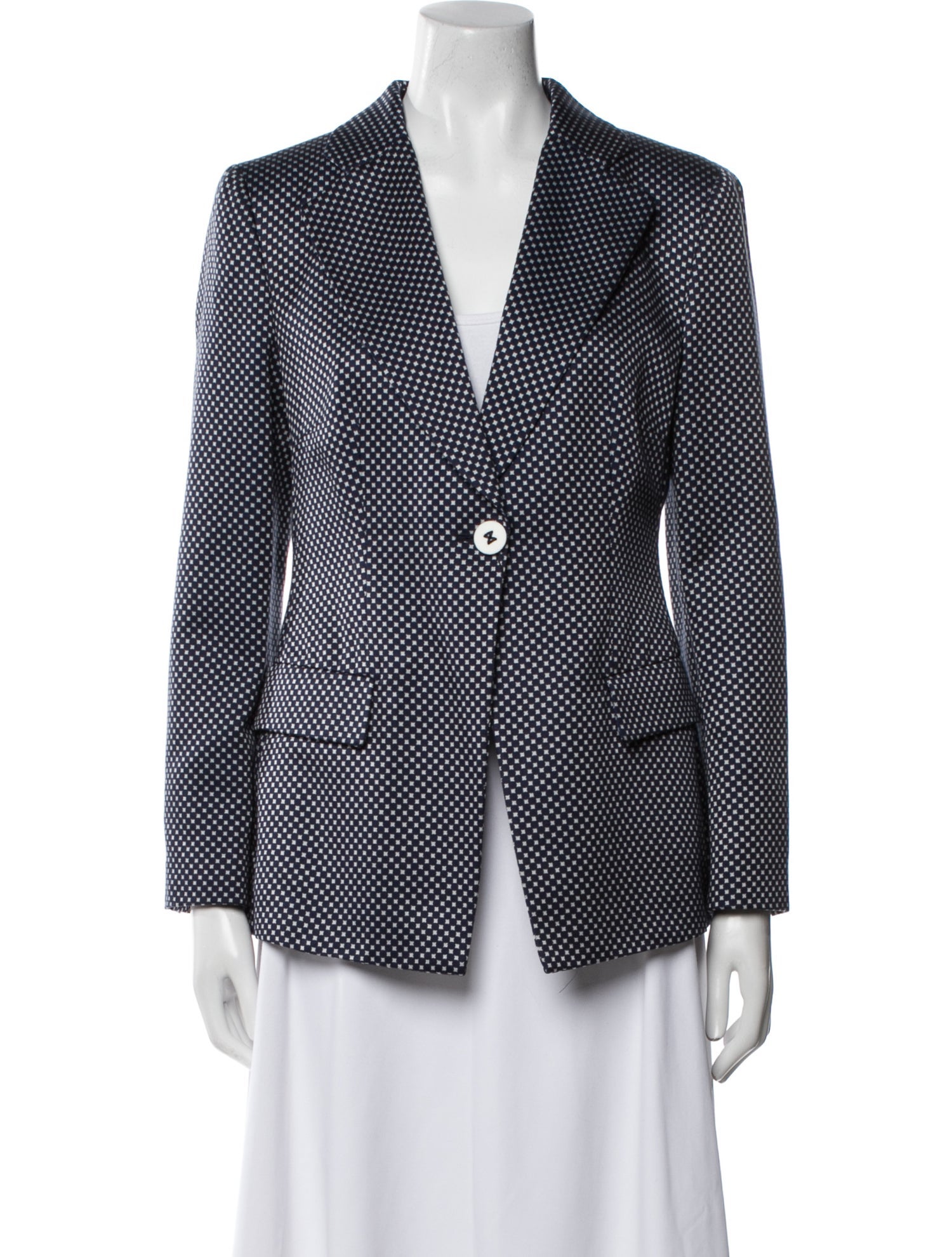 Giorgio Armani Plaid Print Blazer w/ Tags