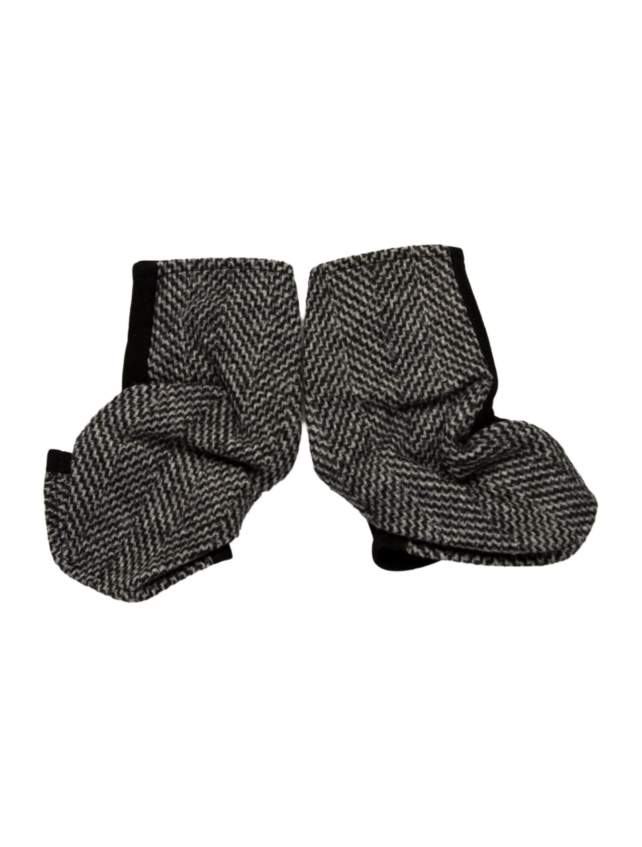 Giorgio Armani Vintage 2000's Printed Fingerless Gloves w/ Tags