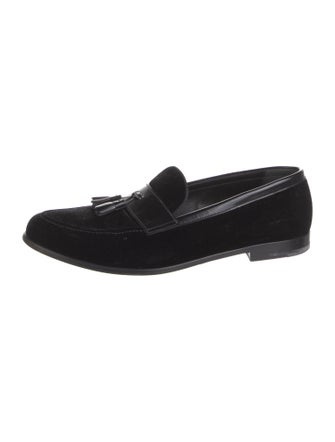 Giorgio Armani Velvet Dress Loafers