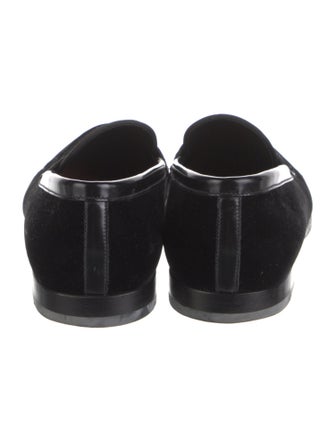 Giorgio Armani Velvet Dress Loafers