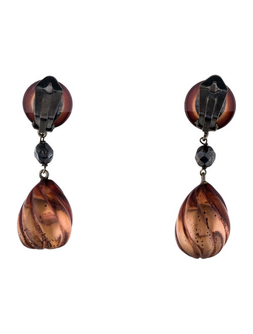 Giorgio Armani Resin Clip-On Drop Earrings