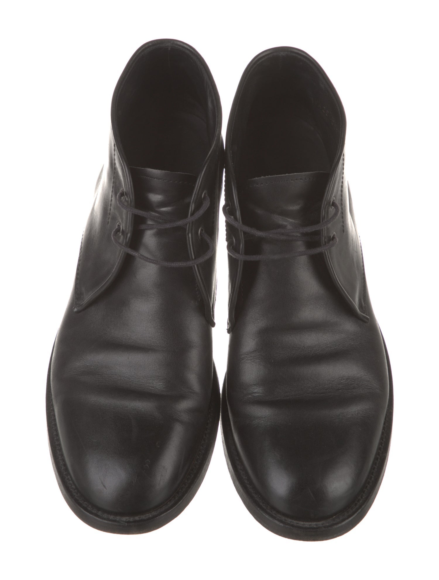 Giorgio Armani Leather Lace-Up Boots